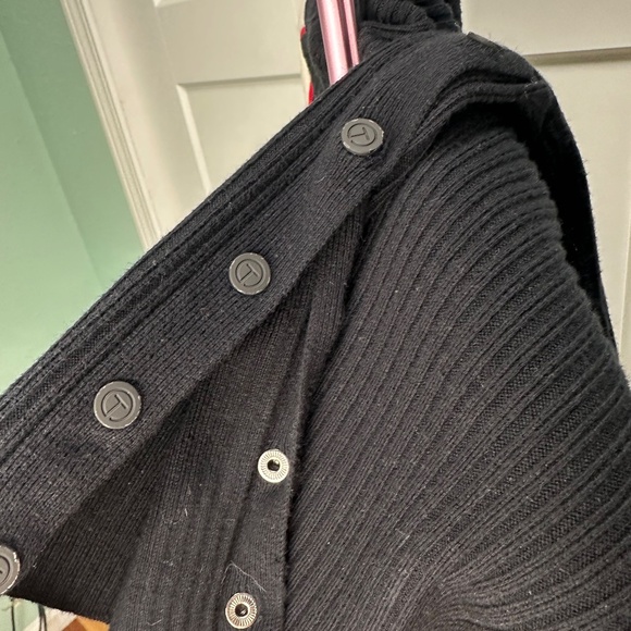 Talbots Medium BUTTON DETAIL TURTLENECK SWEATER DRESS - RACER STRIPE - Picture 4 of 8